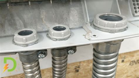 how to put a flex contuit into metal box|flexible metal conduit.